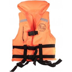 Жилет с воротником спасательный детский Poseidon, до 30 кг, оранжевый, ГОСТ Р58108-2019, подходит для ГИМС