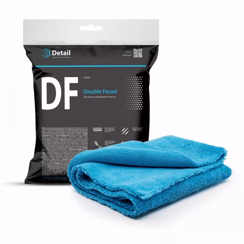 Салфетка из микрофибры для располировки составов Detail DF Double Faced DT-0242, 40х40 см