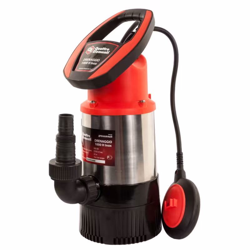 Насос дренажный Quattro Elementi Drenaggio 1000H INOX