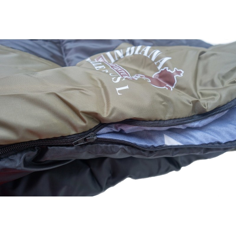 Мешок спальный Indiana Traveller Plus L-zip, черный/коричневый (до -12°С)