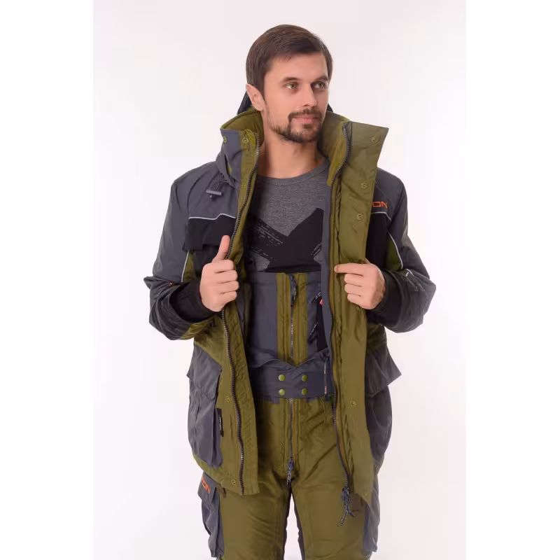 Костюм-поплавок мужской Triton Gear Azimut PRO -45, ткань Таслан, хаки, размер 44-46, 170-176 см