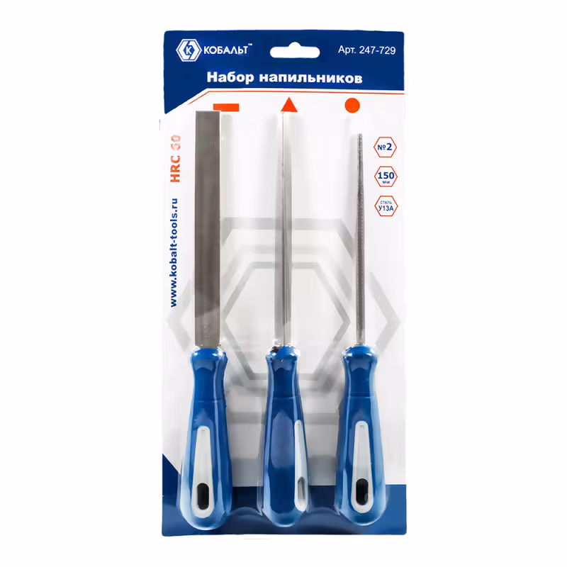 Набор напильников Кобальт 247-729, 3 шт.