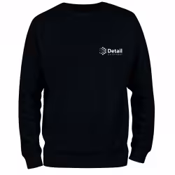Свитшот мужской Detail, хлопок/полиэстер, черный, размер М