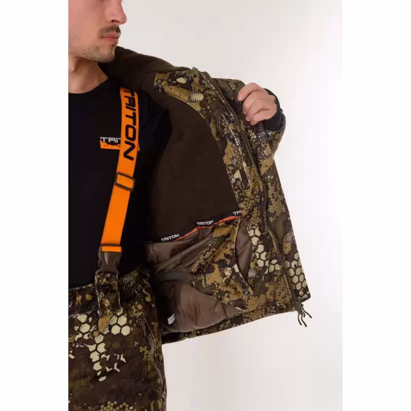 Костюм мужской Triton Gear Тритон PRO -45, ткань Вельбоа, бежевый камуфляж, размер 52-54 (L), 170-176 см