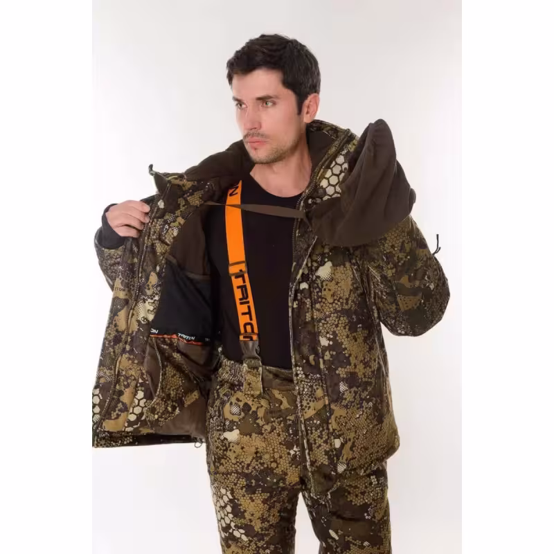 Костюм мужской Triton Gear Тритон PRO -45, ткань Вельбоа, бежевый камуфляж, размер 44-46 (S), 170-176 см