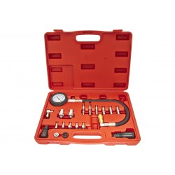 Компрессометр для дизельных двигателей в комплекте с резьбовыми адаптерами Эврика ER-86314, 19 предметов