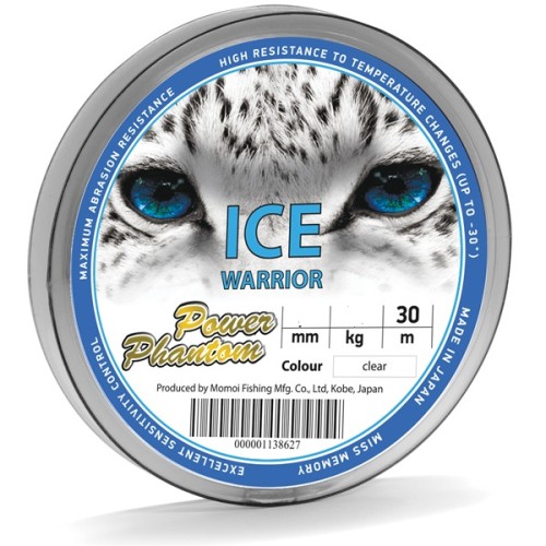 Леска монофильнаяя Power Phantom Ice Warrior FLUO 0.16 мм, 3.1 кг, 30 м