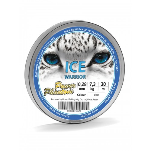 Леска монофильная Power Phantom Ice Warrior Fluo 0.18 мм, 3.7 кг, 30 м