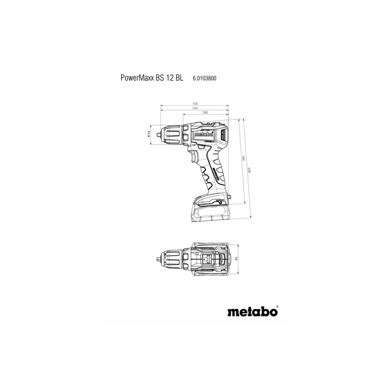 Дрель-шуруповерт аккумуляторная Metabo POWERMAXX BS 12 BL