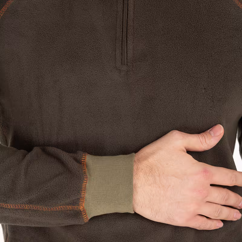 Комплект термобелья мужской Huntsman Thermoline ZIP, микрофлис, хаки, размер 48-50 (L)