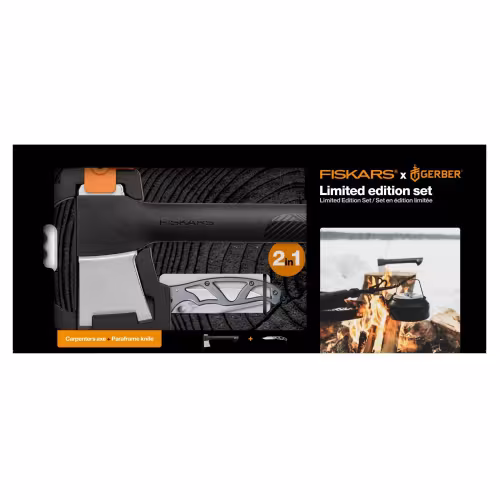 Набор подарочный Fiskars + Gerber 1057911 (топор плотницкий, нож складной)