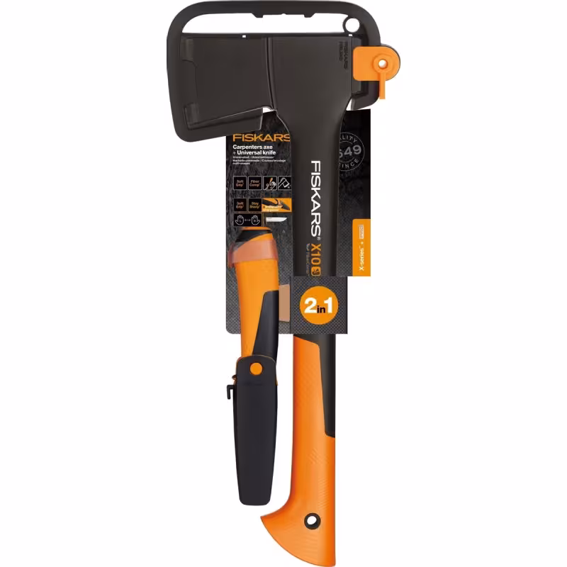 Набор Fiskars 1057914 (топор универсальный, нож с точилкой)