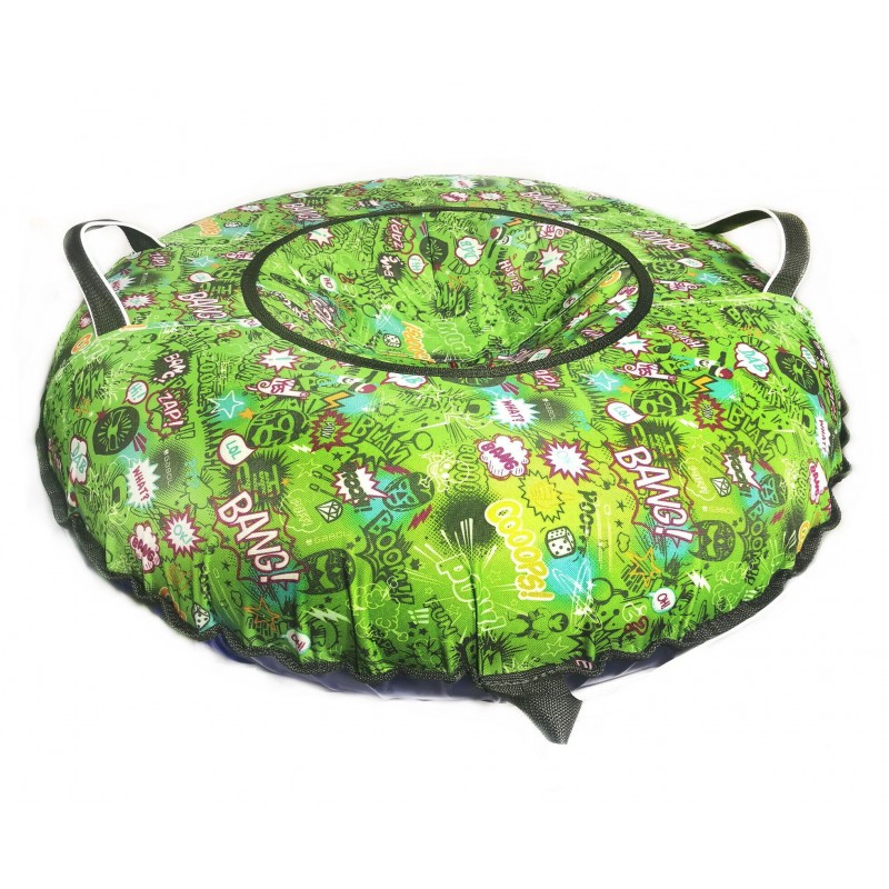 Тюбинг-ватрушка Ооооps на зеленом, 100 см