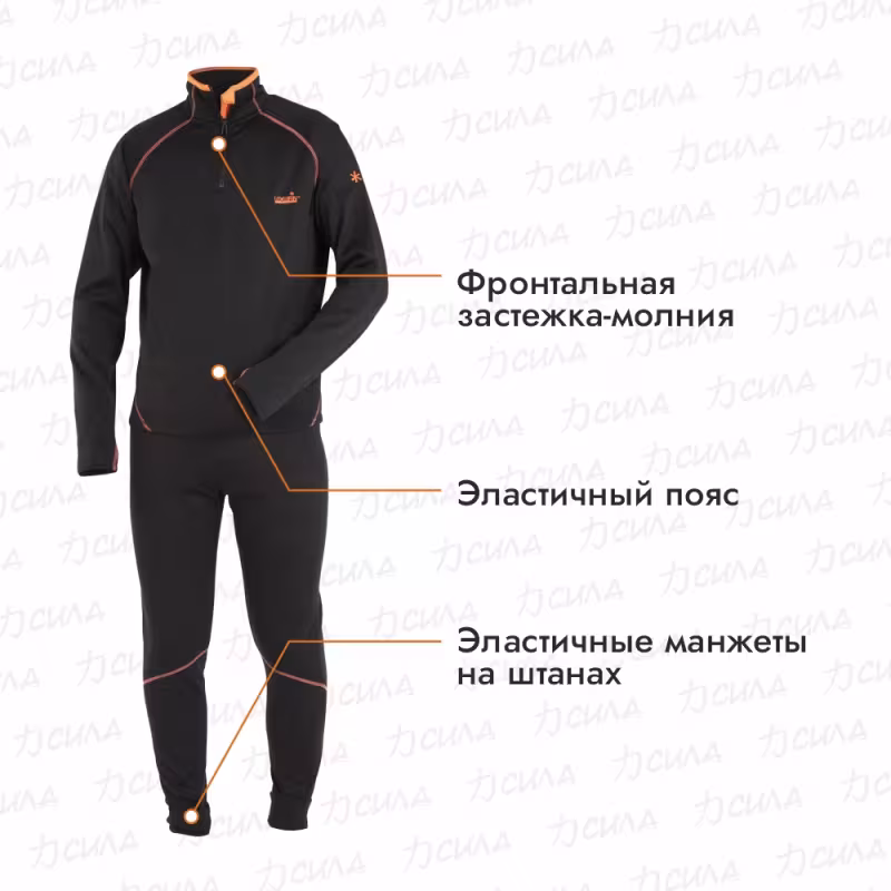 Комплект термобелья мужской Norfin Winter Line 04, черный, размер XL