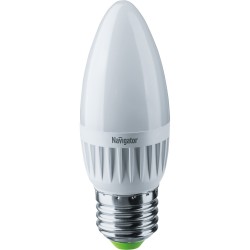 Лампа светодиодная Navigator NLL-C37-7-230-2.7K-E27-FR, 220V, E27, 7 Вт, 2700K, 525lm, теплый белый свет