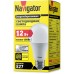Лампа светодиодная Navigator NLL-A60-12-230-4K-E27, 220V, E27, 12 Вт, 4000K, 1000lm, холодный белый свет