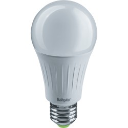 Лампа светодиодная Navigator NLL-A60-15-230-2.7K-E27, 220V, E27, 15 Вт, 2700K, 1125lm, теплый белый свет