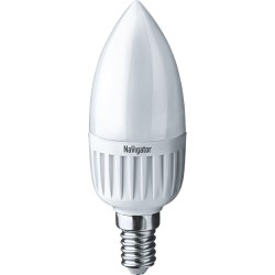 Лампа светодиодная Navigator NLL-P-C37-5-230-2.7K-E14-FR, 220V, E14, 5 Вт, 2700K, 375lm, теплый белый свет
