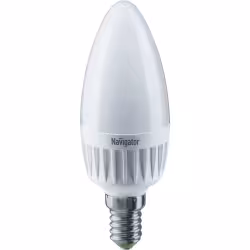 Лампа светодиодная Navigator NLL-C37-7-230-2.7K-E14-FR, 220V, E14, 7 Вт, 2700K, 525lm, теплый белый свет