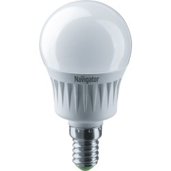 Лампа светодиодная Navigator NLL-G45-7-230-2.7K-E14, 220V, E14, 7 Вт, 2700K, 525lm, теплый белый свет