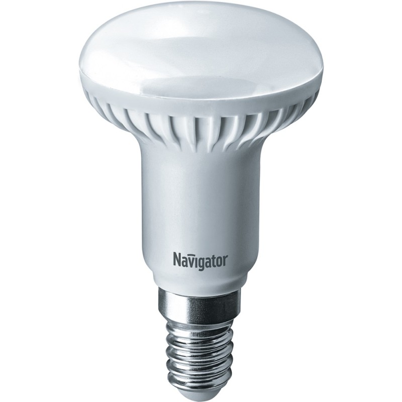 Лампа светодиодная Navigator NLL-R50-5-230-2.7K-E14, 220V, E14, 5 Вт, 2700K, 375lm, теплый белый свет