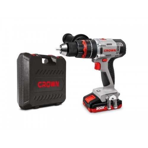 Дрель-шуруповерт ударная аккумуляторная Crown CT21075HMX-2 BMC (с двумя АКБ)
