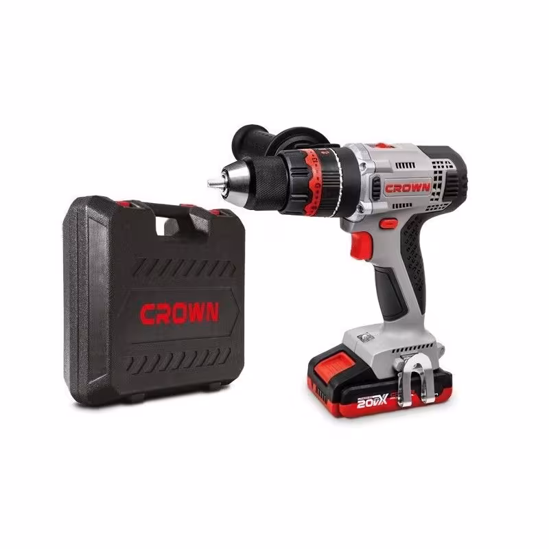 Дрель-шуруповерт ударная аккумуляторная Crown CT21075HMX-2 BMC