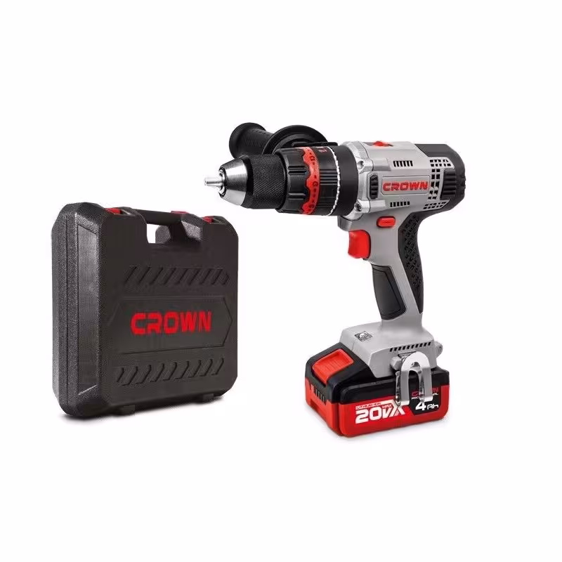 Дрель-шуруповерт ударная аккумуляторная Crown CT21075HMX-4 BMC