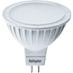 Лампа светодиодная Navigator NLL-MR16-5-230-3K-GU5.3, 220V, GU5,3, 5 Вт, 3000K, 380lm, теплый белый свет