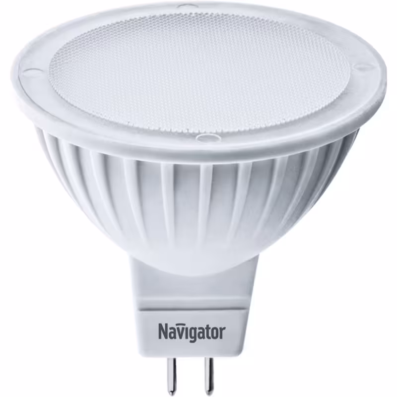 Лампа светодиодная Navigator NLL-MR16-7-230-4K-GU5.3, 220V, GU5,3, 7 Вт, 4000K, 560lm, холодный белый свет