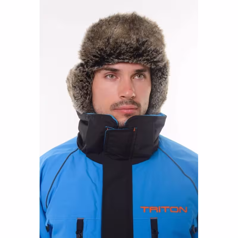 Шапка-ушанка Triton Gear Winter Storm, ткань Таслан, синий/черный, размер XL