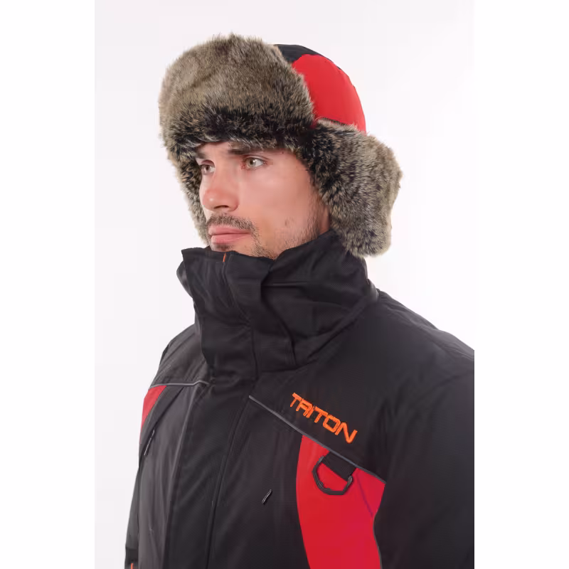 Шапка-ушанка Triton Gear Winter Storm, ткань Таслан, красный/черный, размер XL