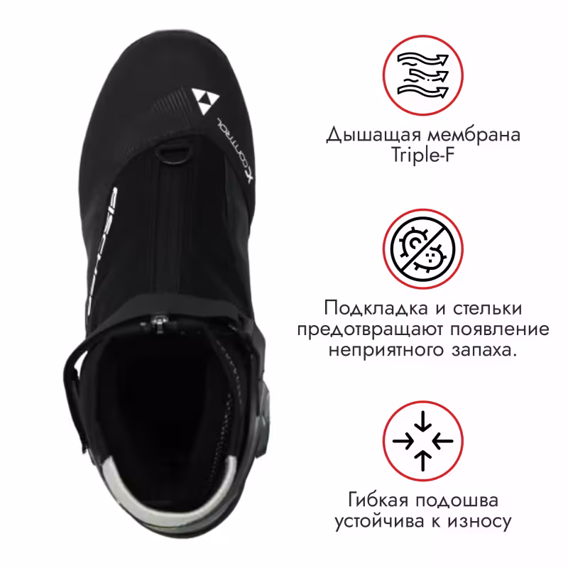 Ботинки лыжные Fischer XC Control NNN, черный, размер 41