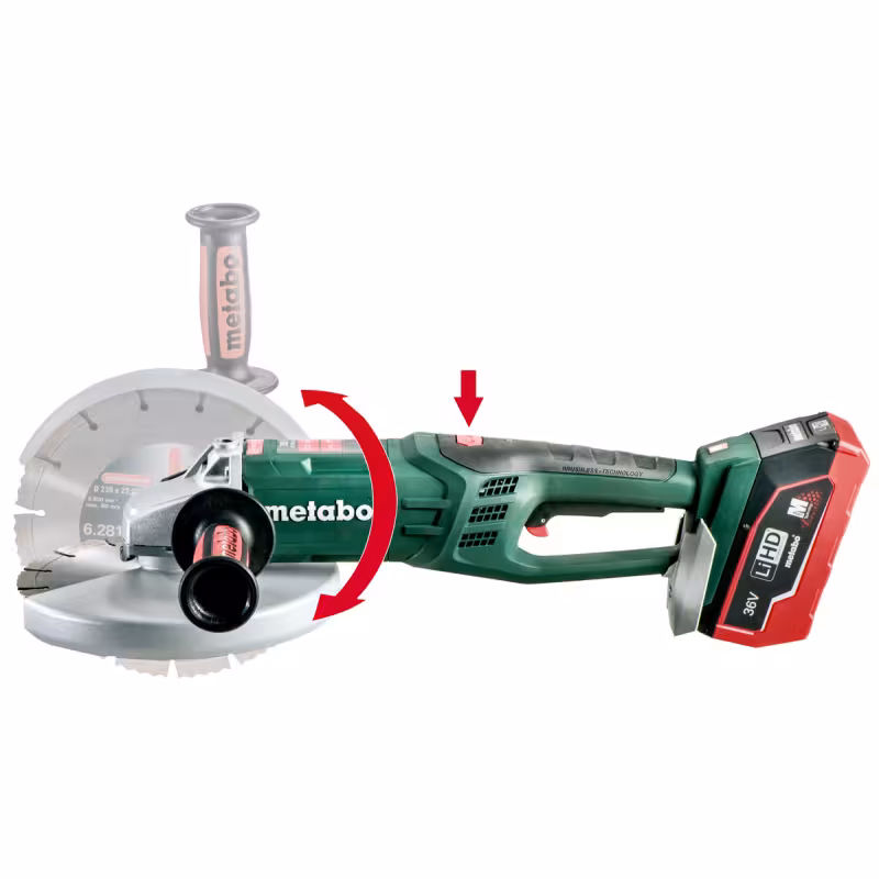 Шлифмашина угловая аккумуляторная METABO WPB 36 LTX BL 230