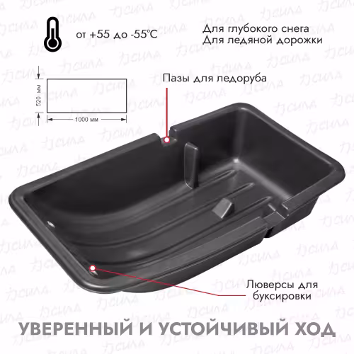 Сани-волокуши для рыбалки С3/1 Combo, 1000х520х260 мм