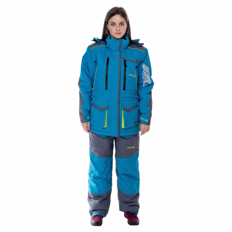 Костюм женский Huntsman Siberia Lady, мембрана Breathable, бирюза/серый, размер 44-46, 158-164 см