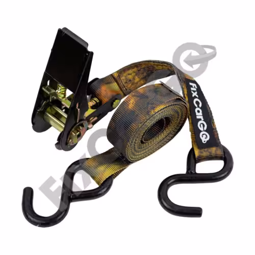 Ремень крепления груза 25 мм 5 м, одинарный крюк,разрывная нагрузка 800 кг 