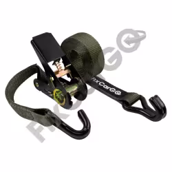 Ремень крепления груза 25 мм 4 м, двойной крюк,разрывная нагрузка 800 кг 