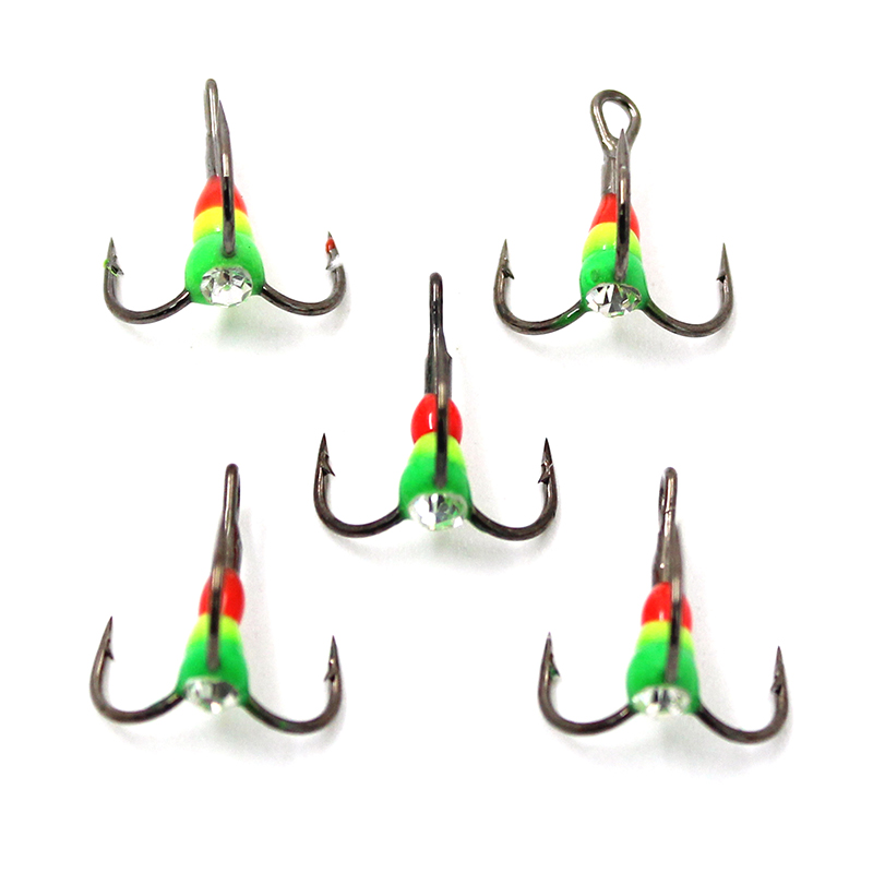 Крючок-тройник светофор Namazu (+капля,камень, р-р10, цвет GYR, 5 ШТ)
