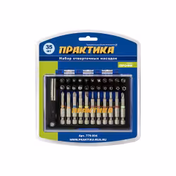Набор бит Практика "Профи" 35 шт (PH, PZ, SL, TT(TR/TH), HEX, TW, 25/50 мм)