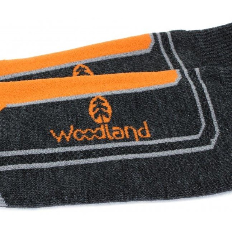 Термоноски Woodland Ultra, серый/оранжевый, размер 41-43