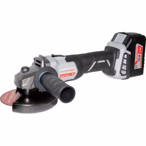Шлифмашина угловая аккумуляторная  ИНТЕРСКОЛ УШМ-125/18В (с АКБ)