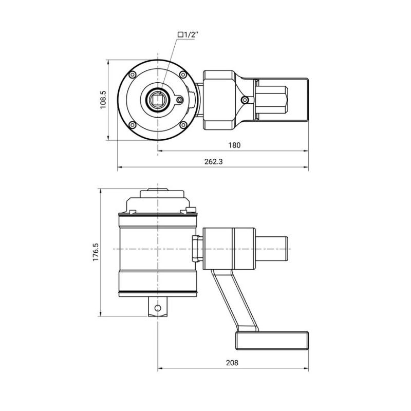 Усилитель крутящего момента, мультипликатор Licota 1:26, 1/2"x1", 4500 Hm  