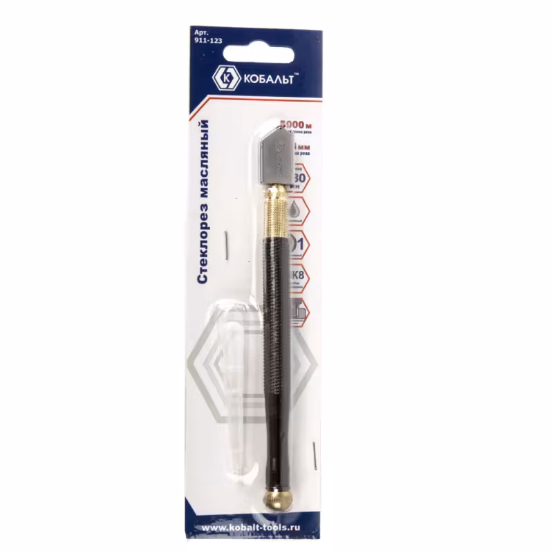 Стеклорез 1-роликовый масляный Кобальт 911-123