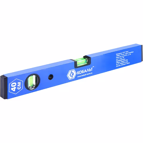 Уровень строительный пузырьковый Кобальт 242-922, 400 мм