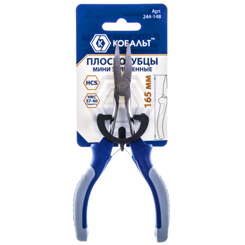 Плоскогубцы удлиненные Кобальт 244-148, 165 мм