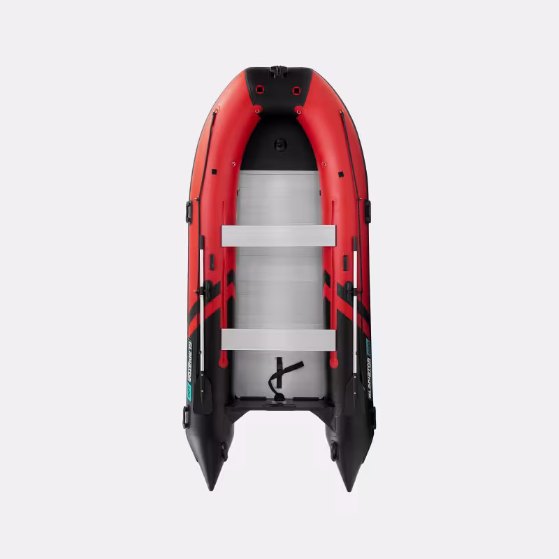 Надувная лодка ПВХ Gladiator C400AL, пайол алюминиевый, красный/черный