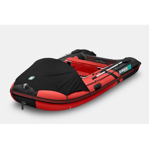 Надувная лодка ПВХ Gladiator  C370AL, пайол алюминиевый, красный/черный