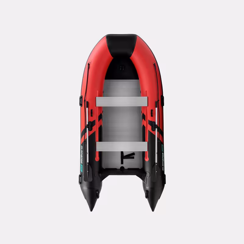 Надувная лодка ПВХ Gladiator  C370AL, пайол алюминиевый, красный/черный