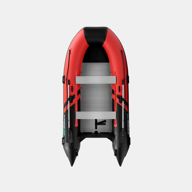Надувная лодка ПВХ Gladiator  C370AL, пайол алюминиевый, красный/черный